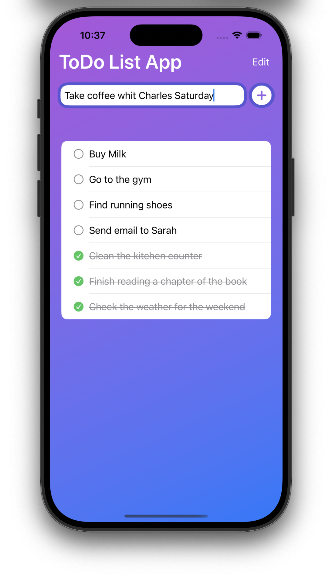 ToDo List App Screenshot